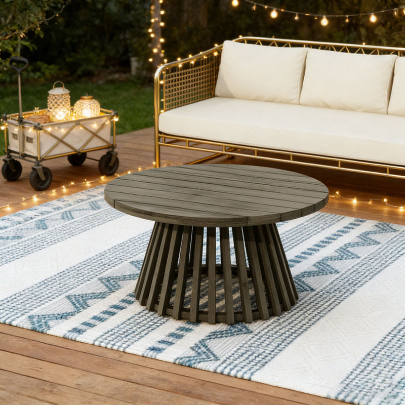 Table basse en bois, Gris