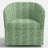 Pembroke Swivel Chair In Climbing Vines Green-121672263