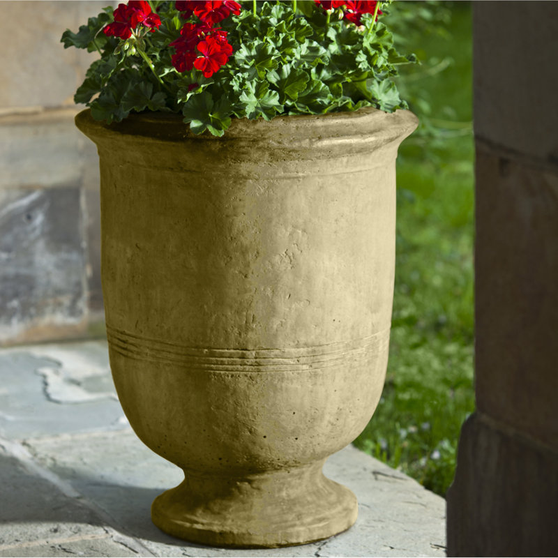 Provencal Handmade Urn Planter, English Moss