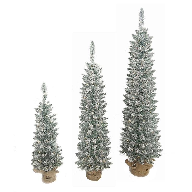 42' H Lighted Artificial Pine Christmas Tree