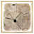 Toile avec cadre flottant or