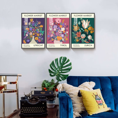 " Botanical Art " 3 - Pieces