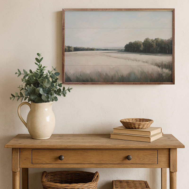 Tranquil Country Scene By Gina Kelly, 10" H x 16" W