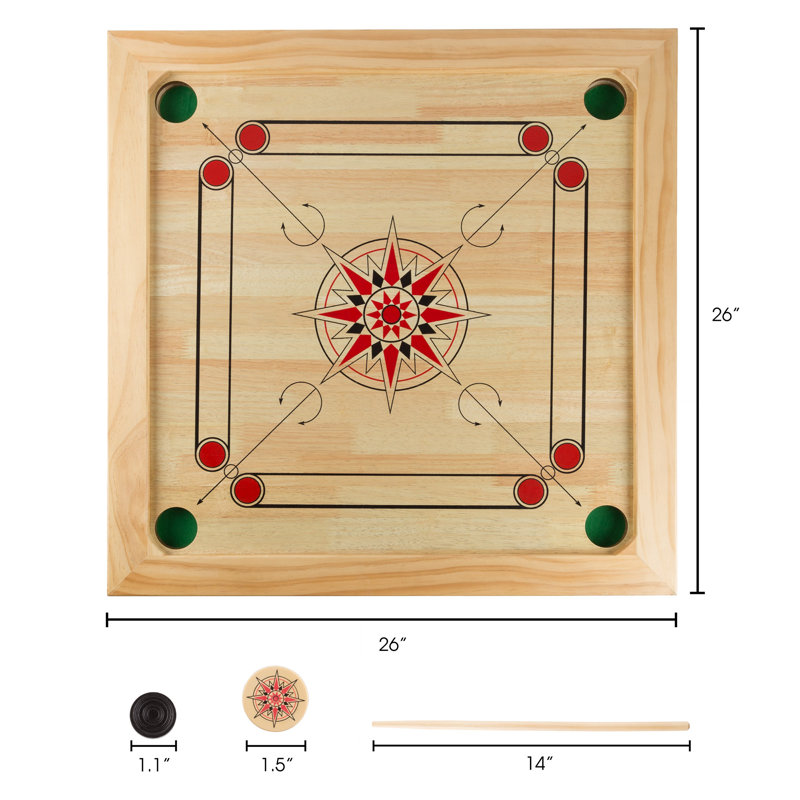 Carrom Board Game Set with Accessories