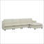 4-Seater Modern Fabric Modular Cloud Sofa With Ottoman-2010363416