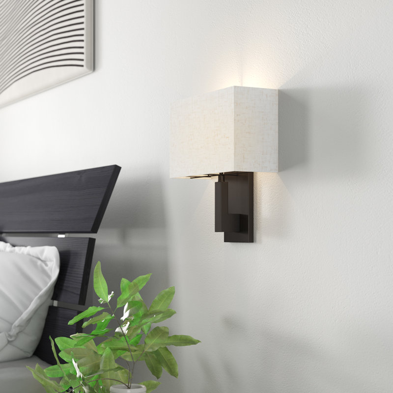 Ayeasha Flush Mounted Sconce, 12" H x 11" W x 3.95" D, Bronze