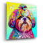 «Rainbow Shih Tzu» par Dean Russo, art mural en verre acrylique-448047030