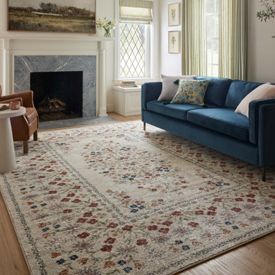Tapis en lin Rifle Paper Co. x Loloi Laurel