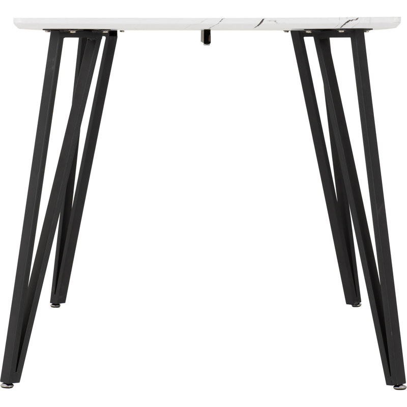 Rectangular 130Cm L x 80Cm W Dining Table, White