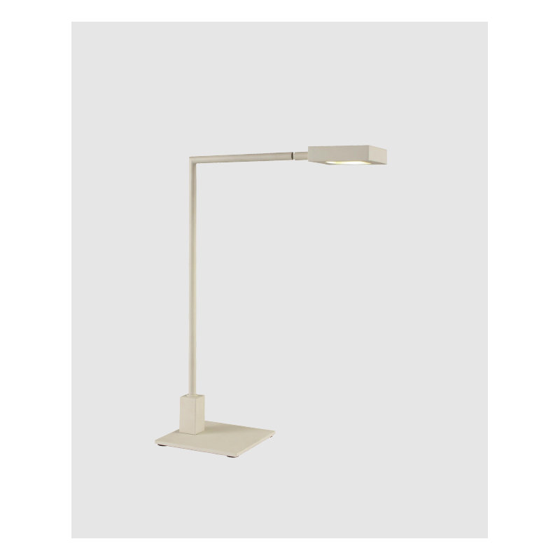Square LED Desk Table Lamp, Matt White