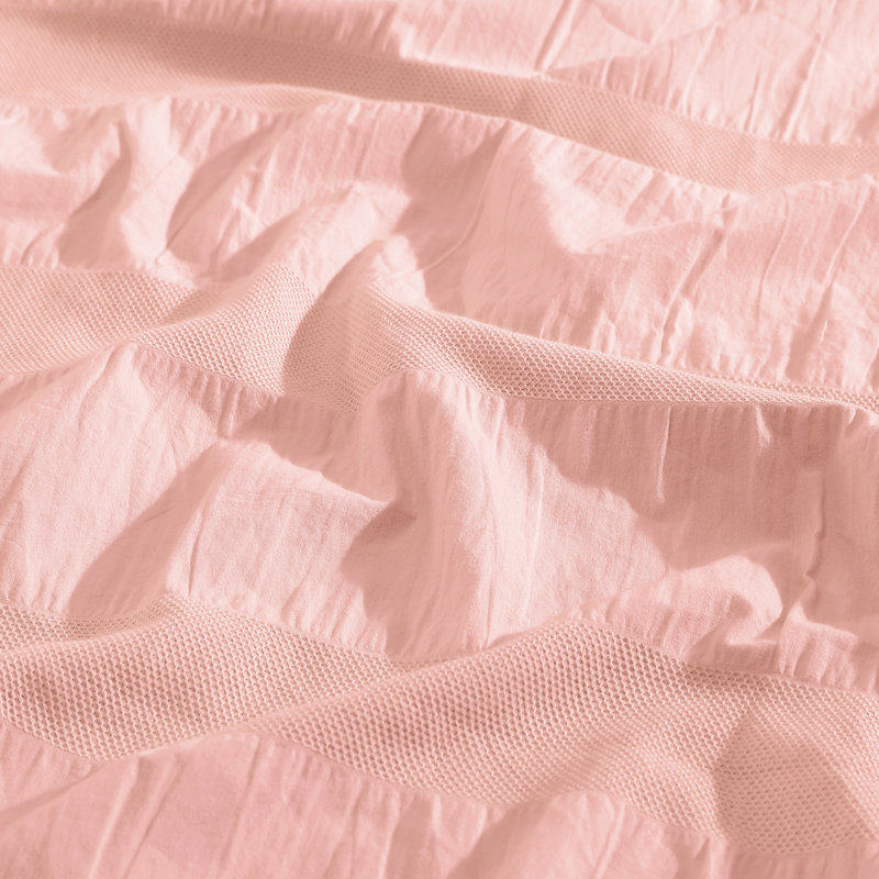 Ensemble de housse de couette 100% coton Moselle Moselle, Housse de couette double / grand et 2 taies décor, Rose