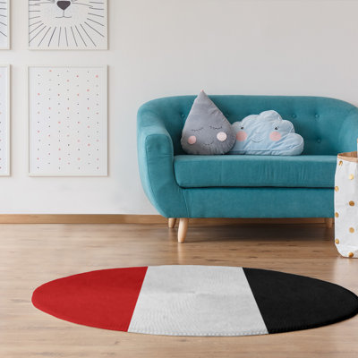 Tapis de zone rouge/noir