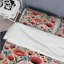 Ensemble de housse de couette rustique rouge et vert-1171032077