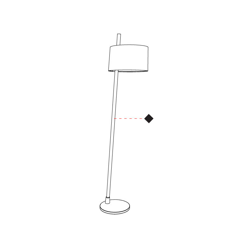 Linood 65.8268" Floor Lamp, Mink