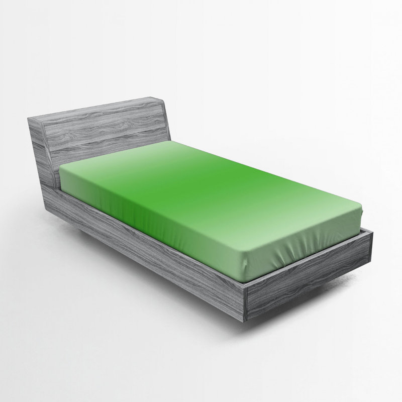 Microfiber Fitted Sheet, Full Fitted Sheet, Green Ombre