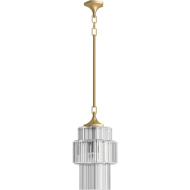 Luminaire suspendu 3 lumières Occasion, Laiton brossé moderne