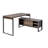 Draylen L-Shaped Metal Base Credenza Desk-631485296
