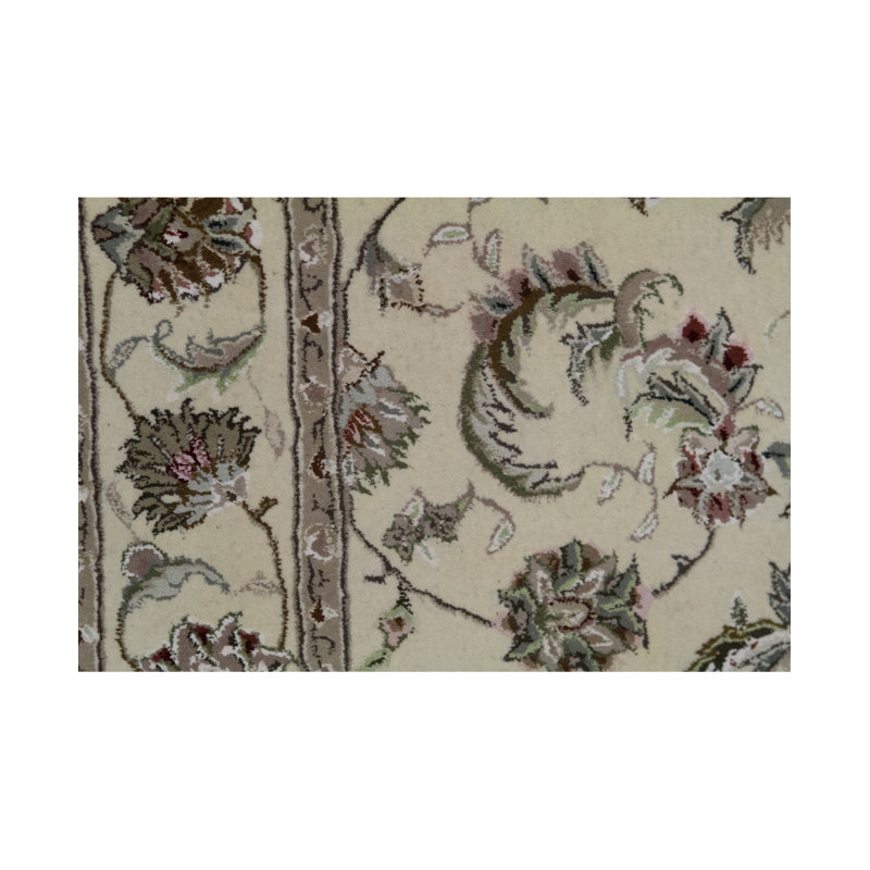 Hand-Knotted High-Quality Wine and Ivory Area Rug