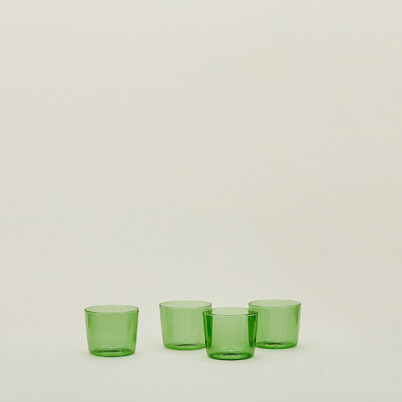 Colorful Stackable Borosilicate Glass Cup Set of 4