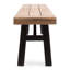 Banc d'extérieur avec panneau à lattes et cadre en bois d'acacia (ensemble de 2)