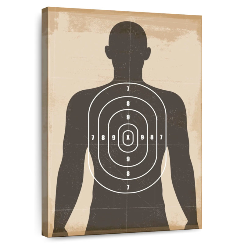 Human Shooting Target, 39" H x 26" W