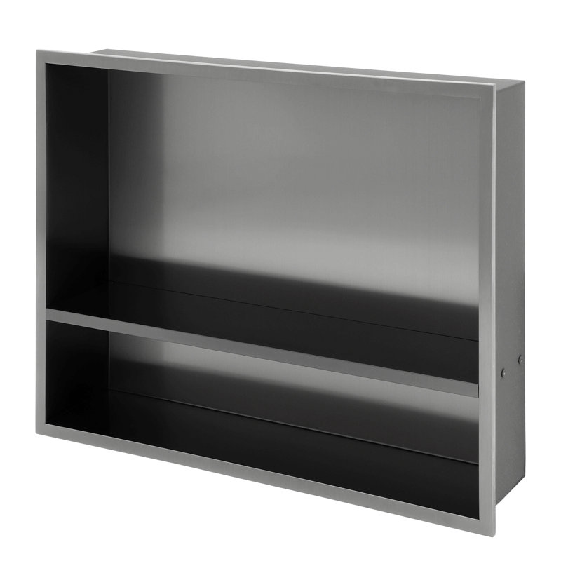 Double tablette de niche de douche en acier inoxydable