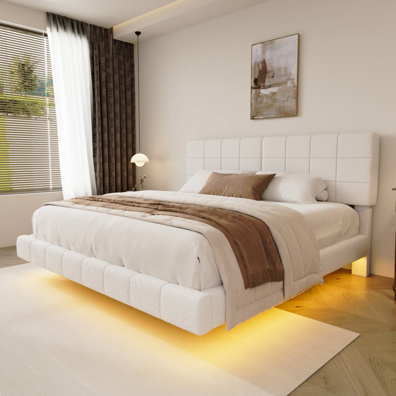 Lit flottant avec lumière Boucle, très grand, Très grand lit