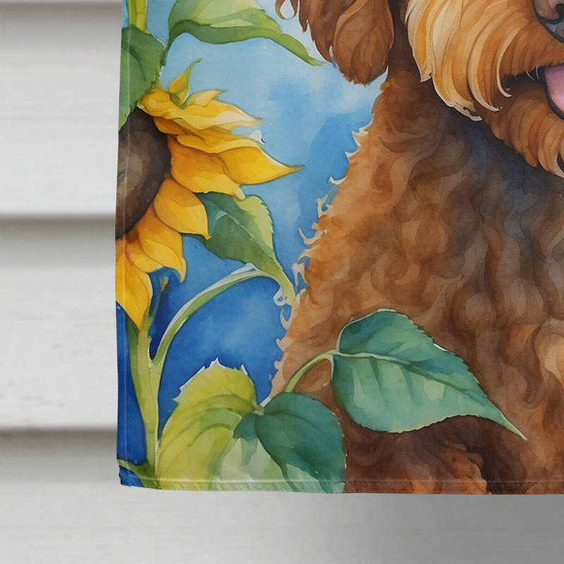 Drapeau de la maison du tournesol Malamute d'Alaska, Labradoodle