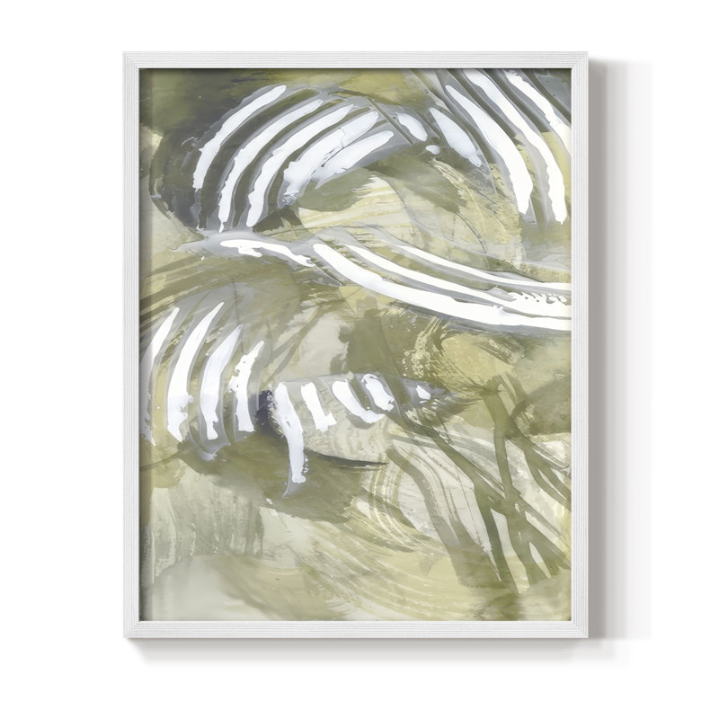 Impression encadrée «Lemongrass I Embelli - Bois massif», H 21 po x l 17 po, Blanc
