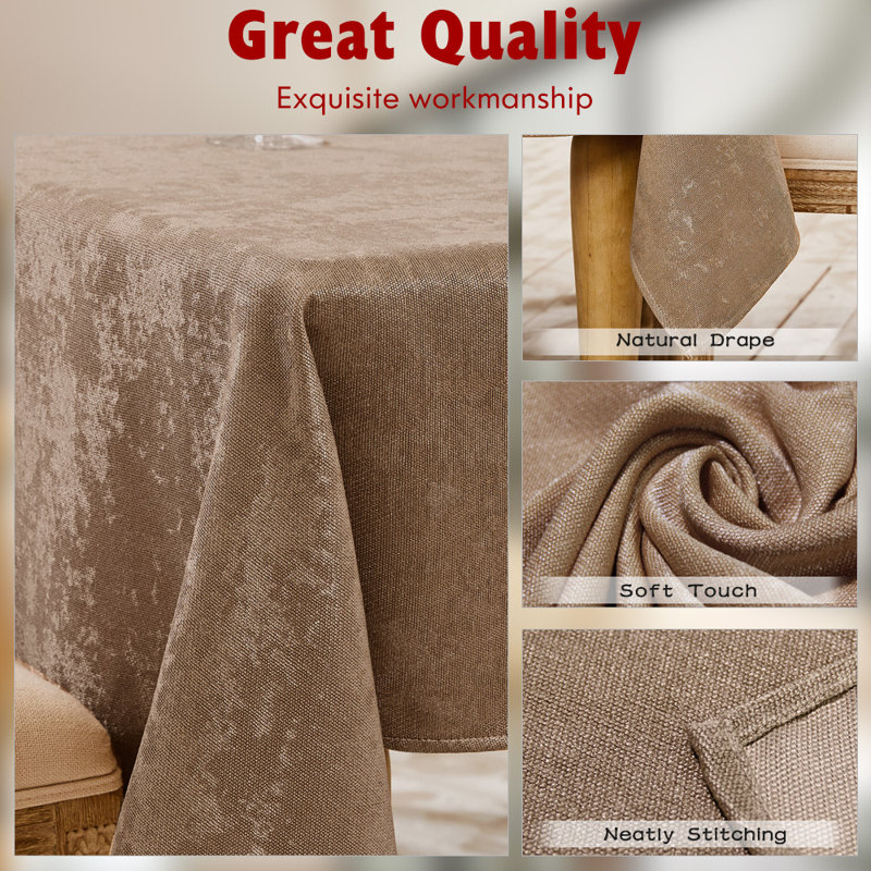 Janssen Wedding Tablecloth, Khaki, 55" x 70"