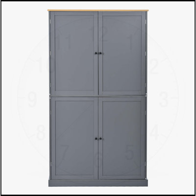 High Capacity Freestanding Kitchen Pantry with 2 Drawers, 2 Adjustable Shelves, and 8 Door Shelves for Maximum Storage and Organization by Latitude Run