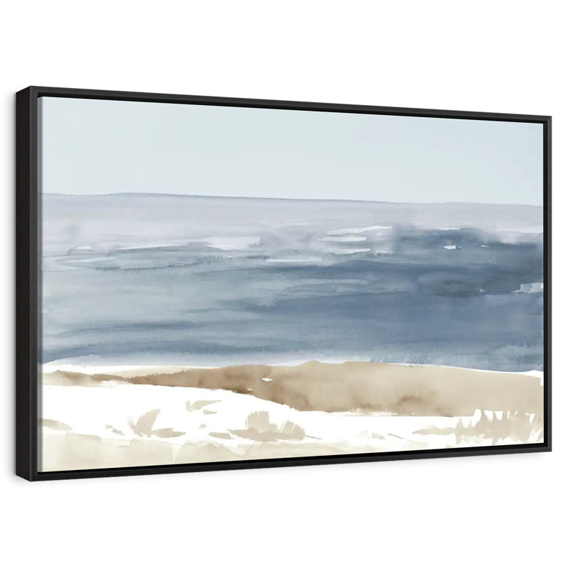 Soft Coastlines I, Floating Frame Black, 37" X 25"