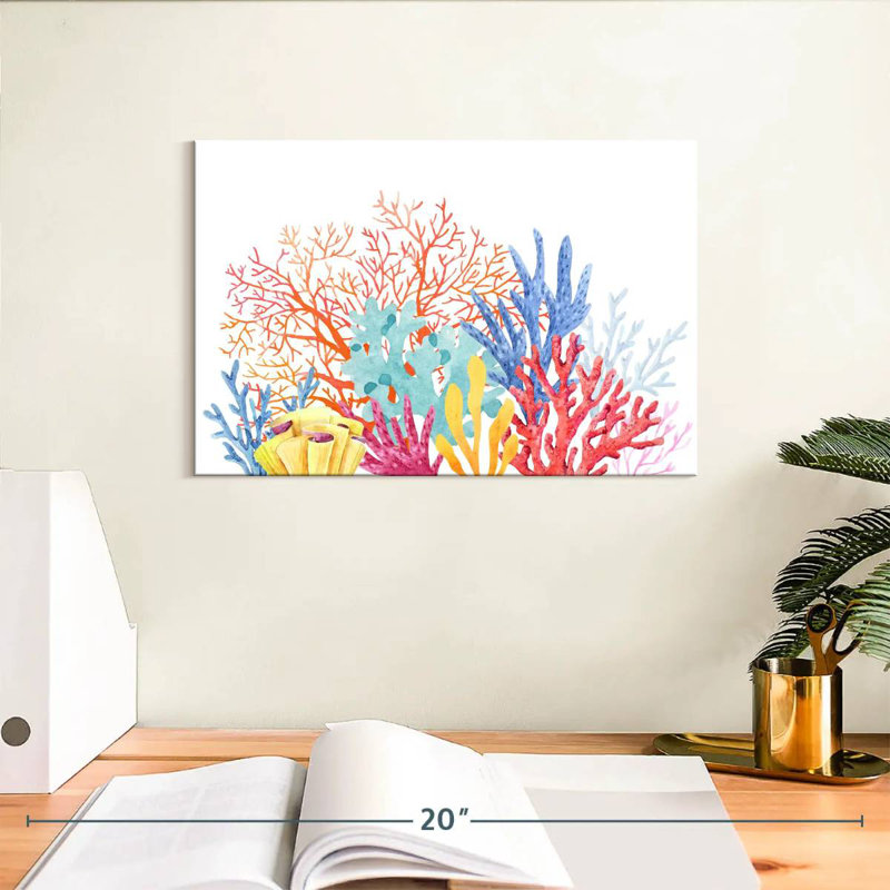 Brampt Pastel Coral Reefs, 8" H x 12" W