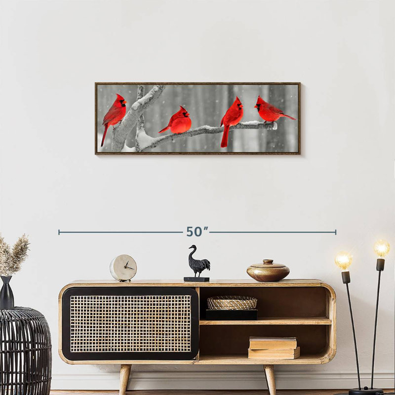 Cardinal, Cadre flottant noyer, 37 po x 13 po
