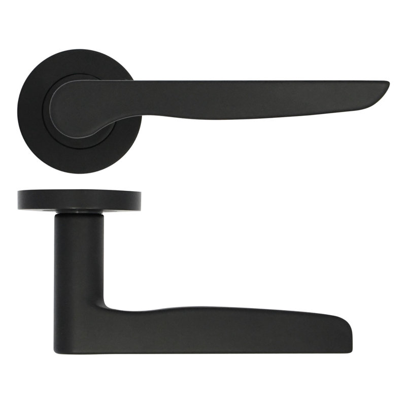 Single Dummy Door Handle, Matte Black