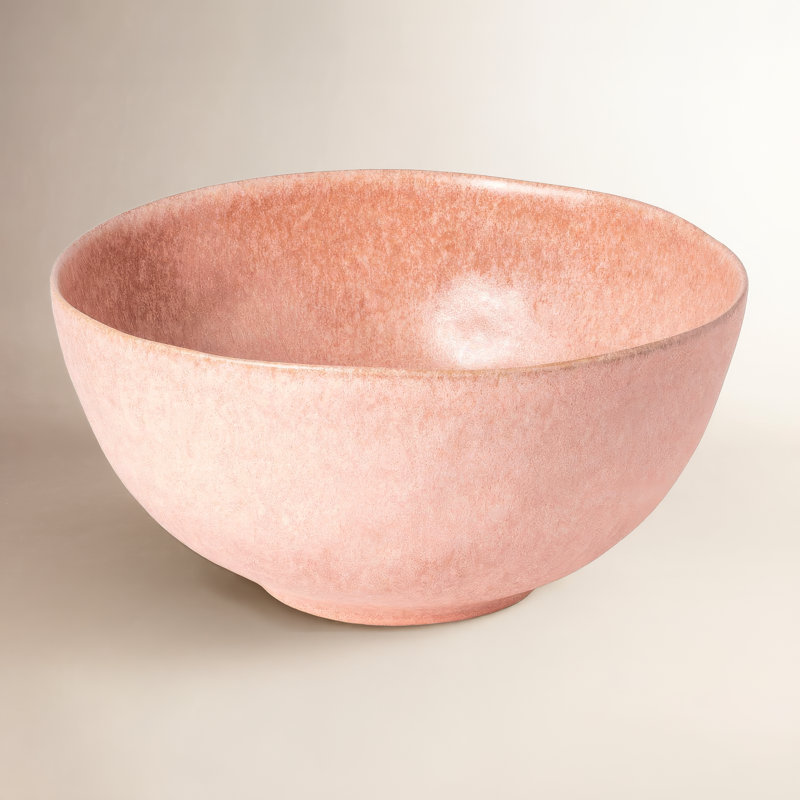 Livia Stoneware Serving Bowl, Mauve Rose