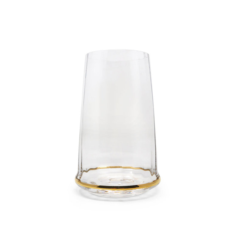 Verres Highball avec rebord doré, 6 pièces
