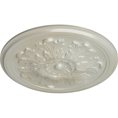 Endurathane Legacy Acanthus Ceiling Medallion, 12 3/4"OD x 7/8"P (Fits Canopies up to 3 1/2"), Hand-Painted Flash Blue Finish
