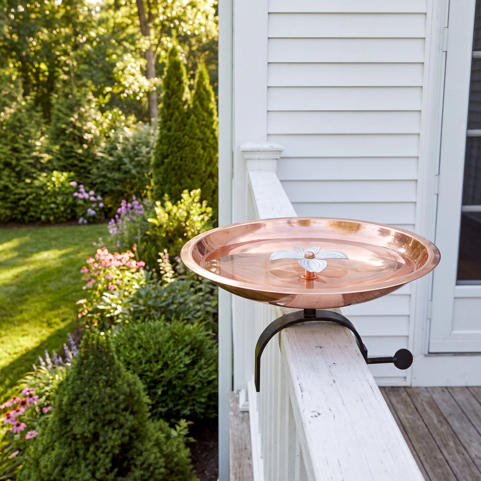 Sejer Birdbath with Over Rail Bracket