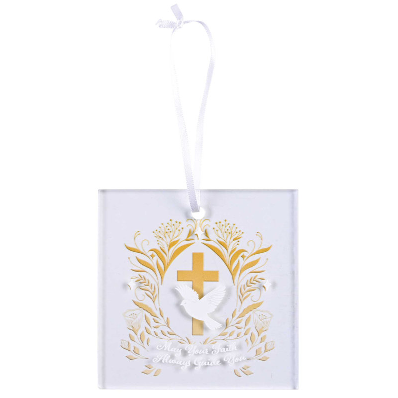 Ornement croix colombe May You Faith 3,5H