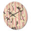 Flamant rose sur horloge murale Mid-Century-63893038