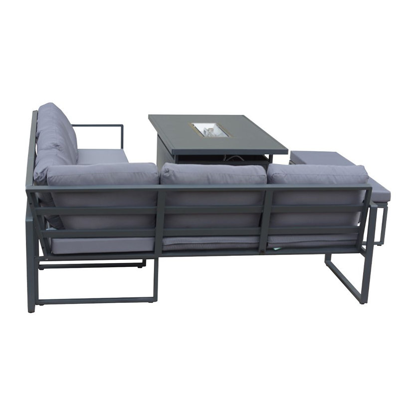 Morvan 9 - Person Patio Dining Set with Rectangular Table , Cushions Included