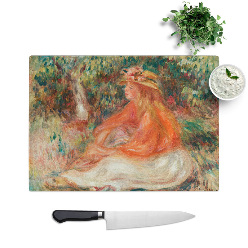 Seated Woman Vol.1 by Pierre-Auguste Renoir Chopping Board, 28.5cm W x 39cm L