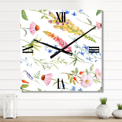 Horloge murale Vibrant Summer Wildflowers I