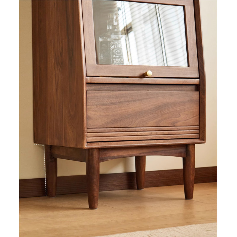 Petite armoire d'appoint avec couvercle en verre