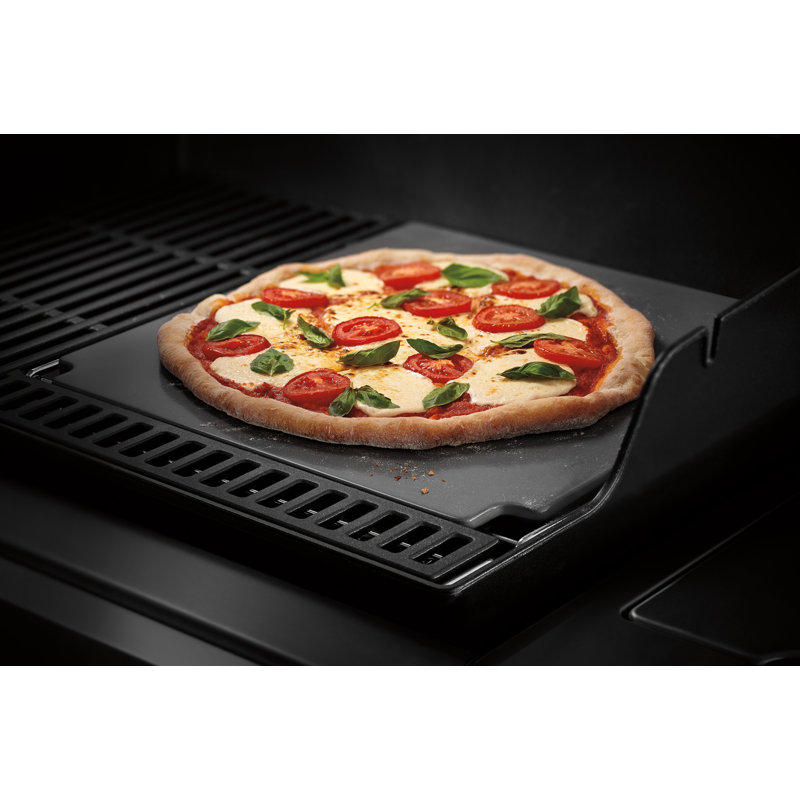 Weber Glazed Black Ceramic Baking Stone