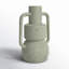 Paper Mache Abstract Textured Decorative Vase with Squared Handles-249156709