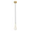 Suspension miniature en albâtre de 10 cm (4 po) en laiton satiné, de style moderne.