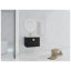 Meuble-lavabo mural 28 po avec lavabo en céramique et armoire d'appoint en châtaignier noir 28 po-129885120