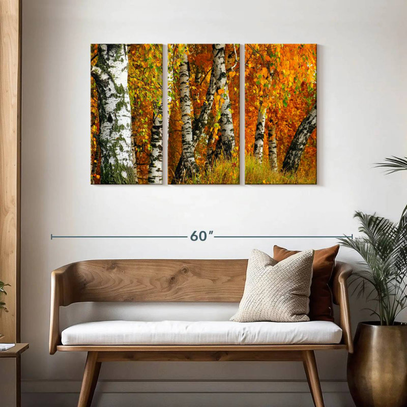 Harnek White Birch Tree Trunk, 28" H x 45" W